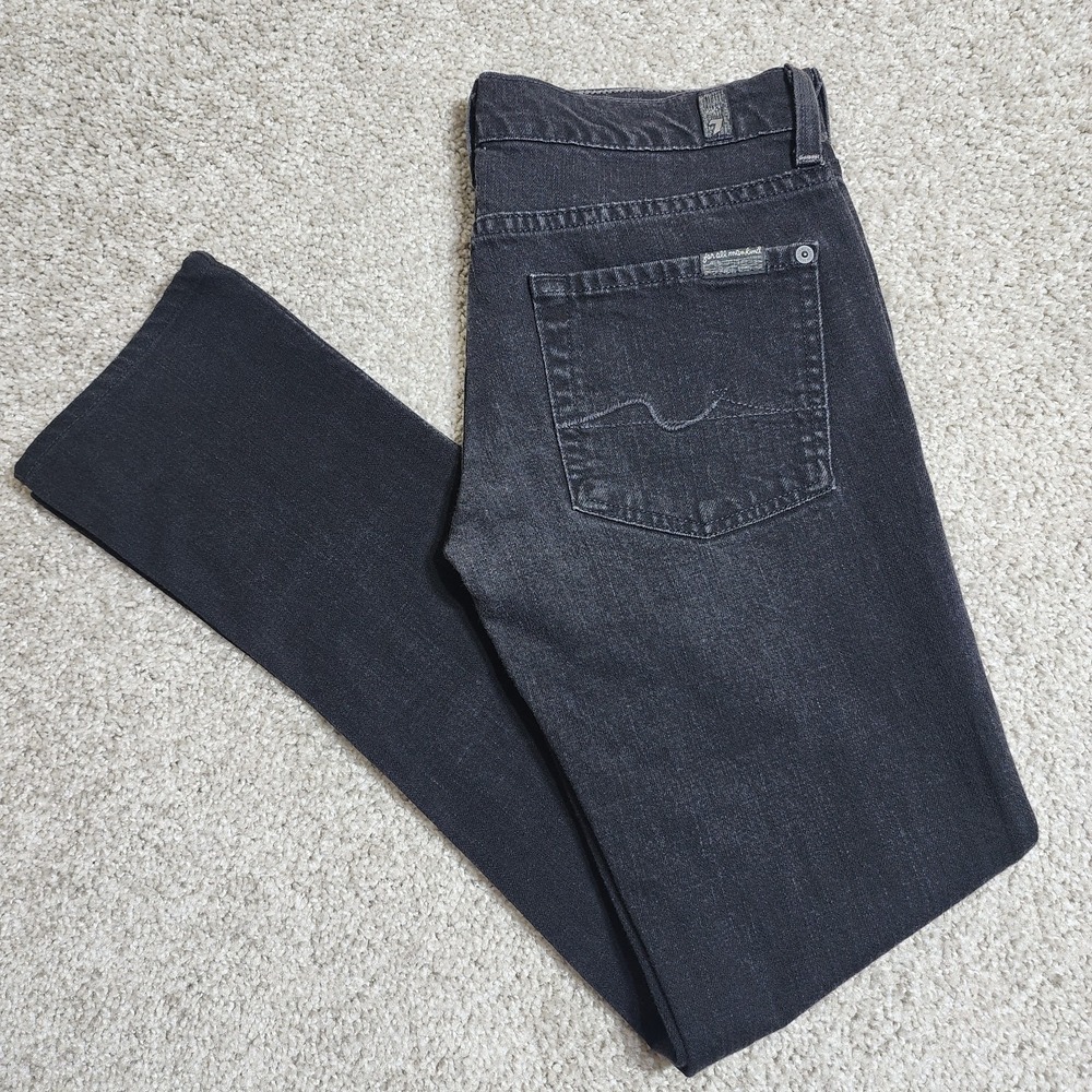 7 For All Mankind Black Boot Cut Jeans